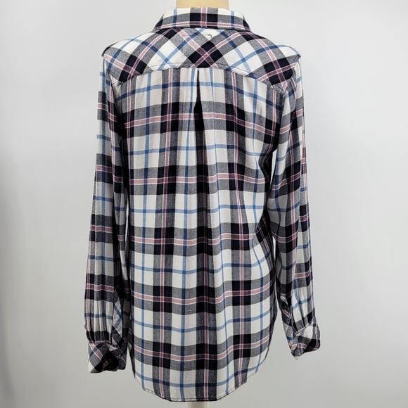 Rails Hunter Long Sleeve Button Down Plaid Flannel Shirt Size Small - Picture 8 of 16